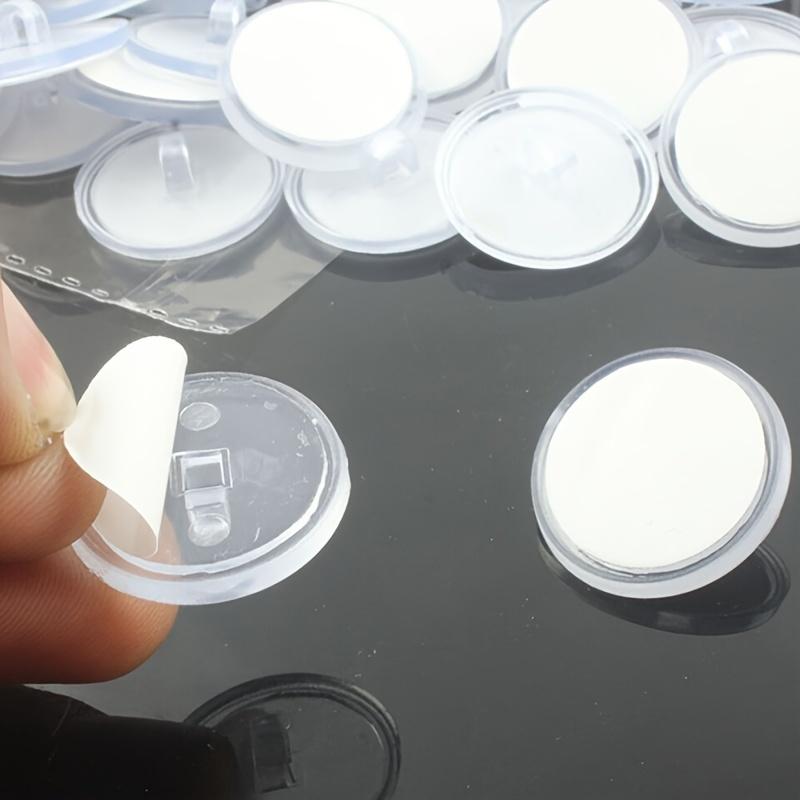 50-Pack Transparent Plastic Wall Mount Hooks with Strong Adhesive – Easy to Install, Seamless, Ideal for Party Decorations, Home DIY Projects – Fashionable Hanging Solutions