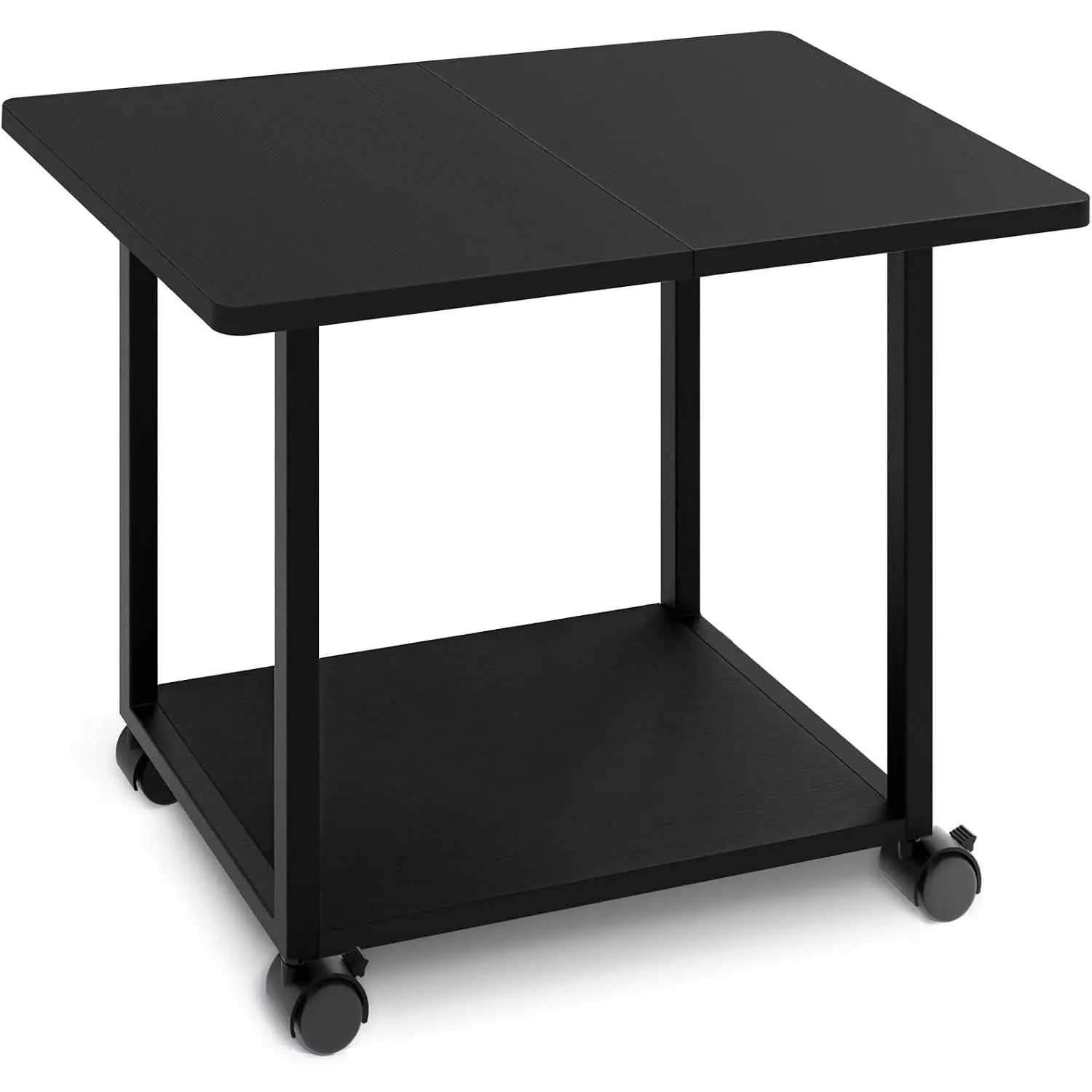 22"x15.75" Large Printer Stand Under Desk, Rolling Cart Printer Table