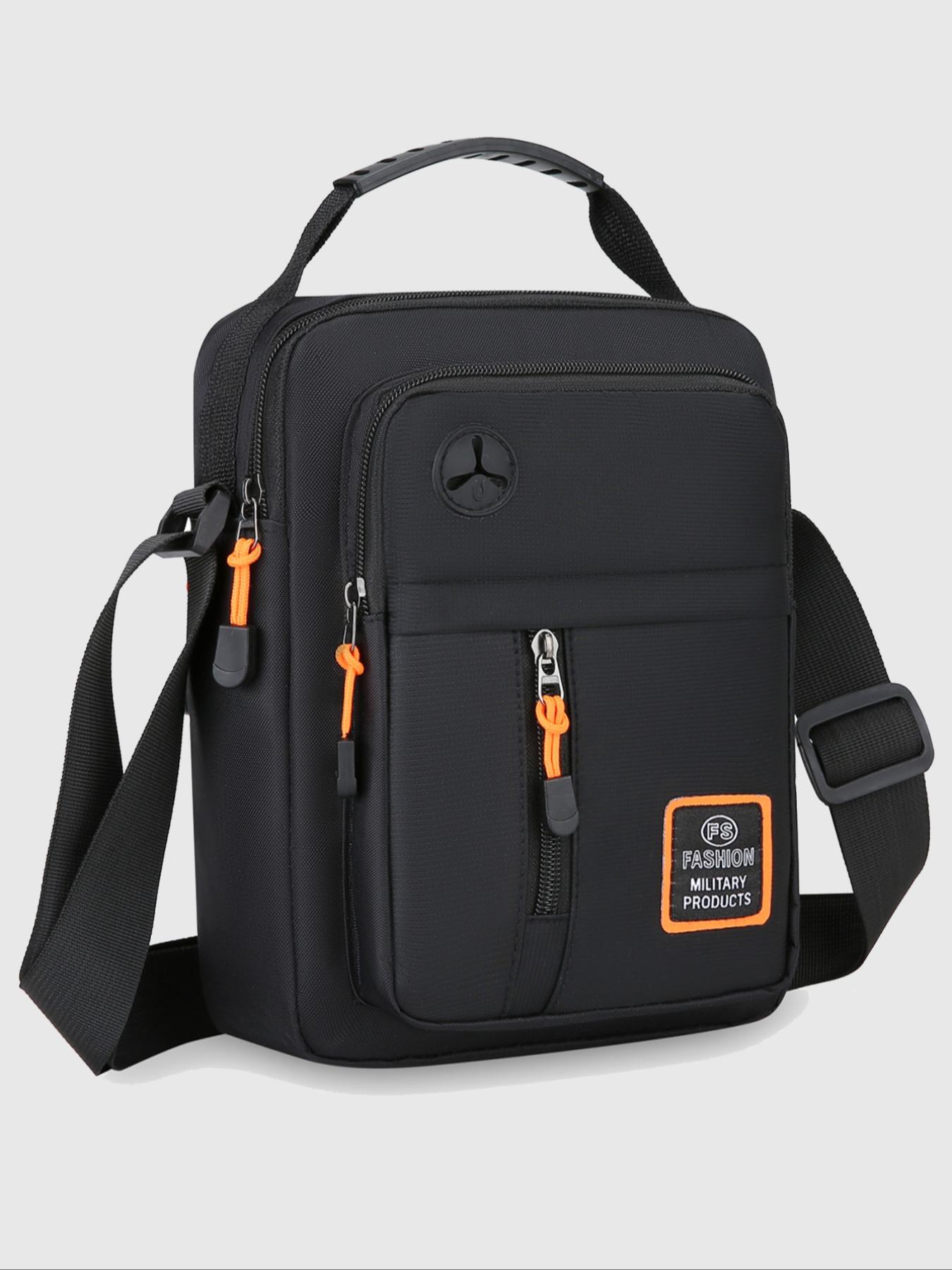 Men's Crossbody Bag, Large Capacity Oxford Fabric, Multi-Functional Design, Multiple Pockets, Adjustable Shoulder Strap, Daily Use