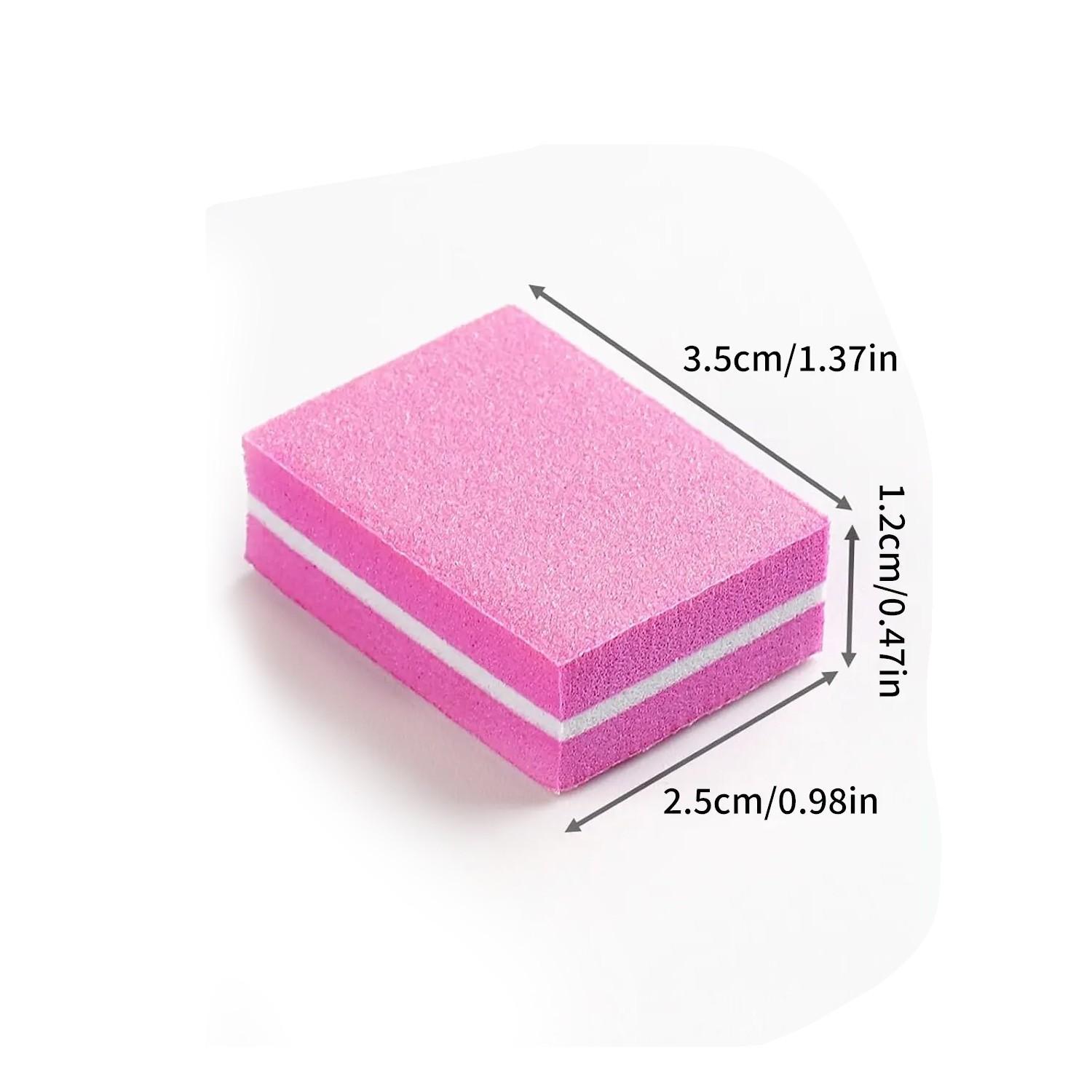 10/25/50pcs lot Double-sided Mini Nail File Blocks Colorful Sponge Nail Polish Sanding Buffer Strips Polishing Manicure Tools