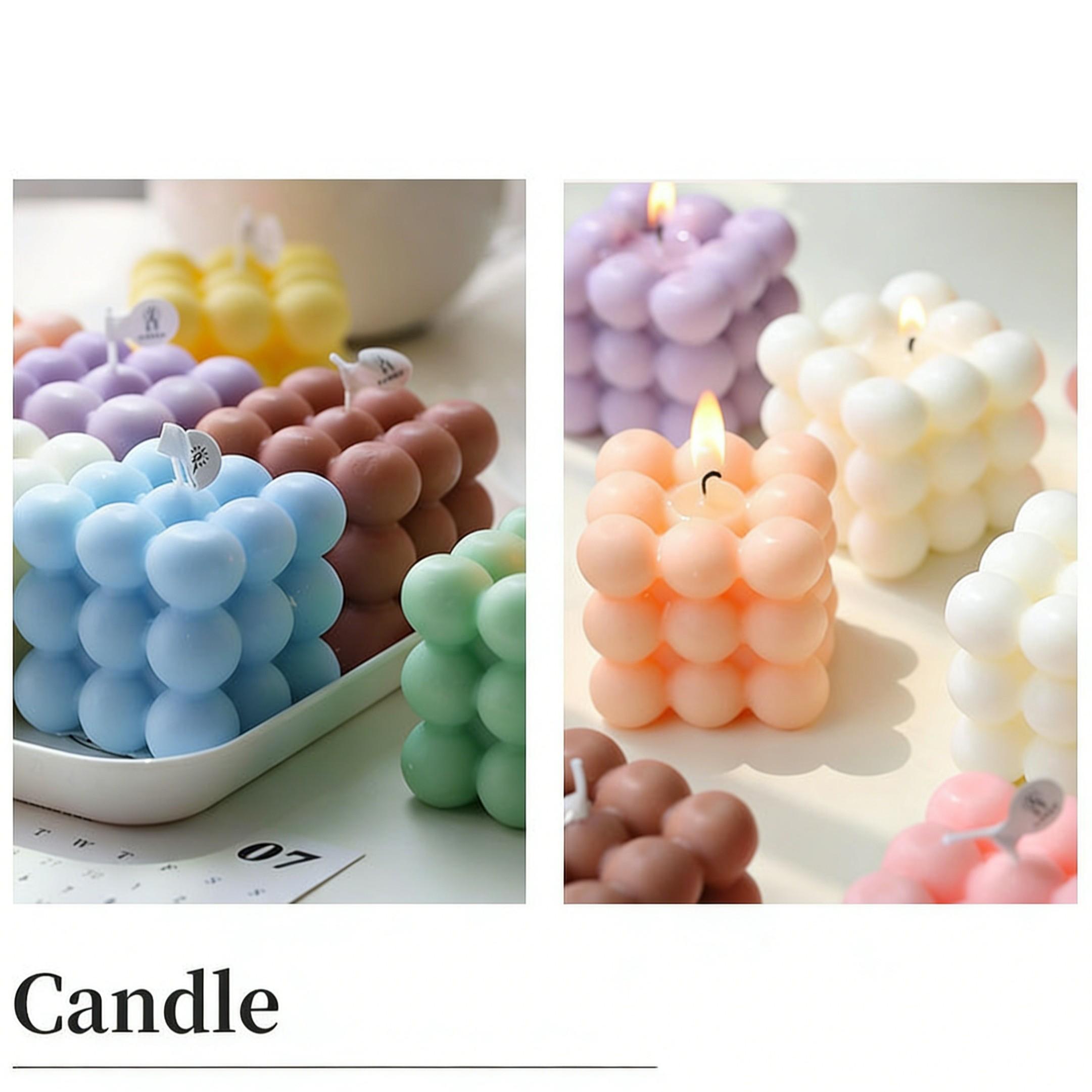 Aromatherapy Candle, Cube Shape, Romantic Decoration, Desktop Ornament, Handmade Atmosphere, Scented Candle, Gift for Expressing Love