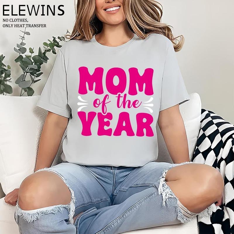 6 Sheets Mother's Day Tshirt DTF Hot Stamping Transfer Film for Tshirt Hoodie Jeans Backpack Pillow Washable Reusable Heat Transfer Vinyl for DIY Crafts