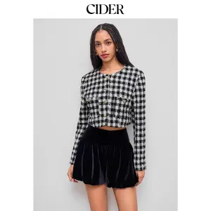 Cider Tweed Check Cropped Jacket SummerFinds