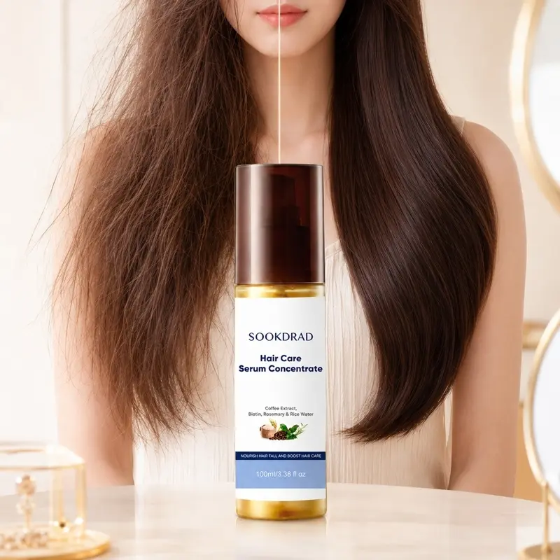 Hair Care Serum Concentrate, Coffee Extract, Biotin, Rosemary, Rice Water, nourish hair, boost hair care, hair, 100ml/3.38 fl oz
