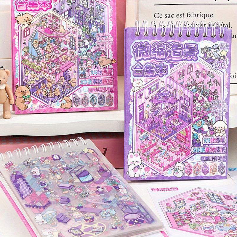Creative Scene Sticker Book, 30pcs/set 3D Sticker Book, DIY Decorative Sticker Book, DIY Decals for Water Bottle, Laptop, Phone Case