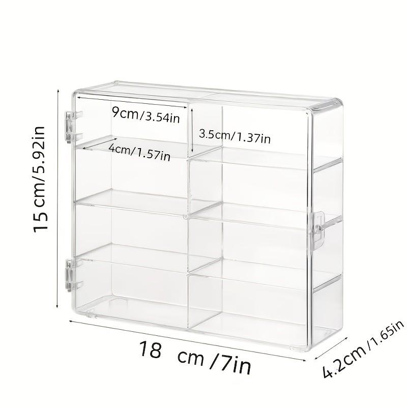 Multifunctional 8-Compartment Transparent Plastic Storage Box, Waterproof Kitchen Tea and Spice Organizer, Flip Lid Design, Modern Style