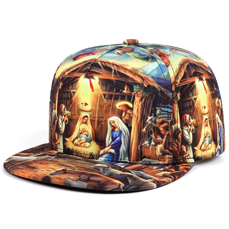 Jesus Pattern Printing High quality flat edge cap for men and women trend Street retro Snapback cap