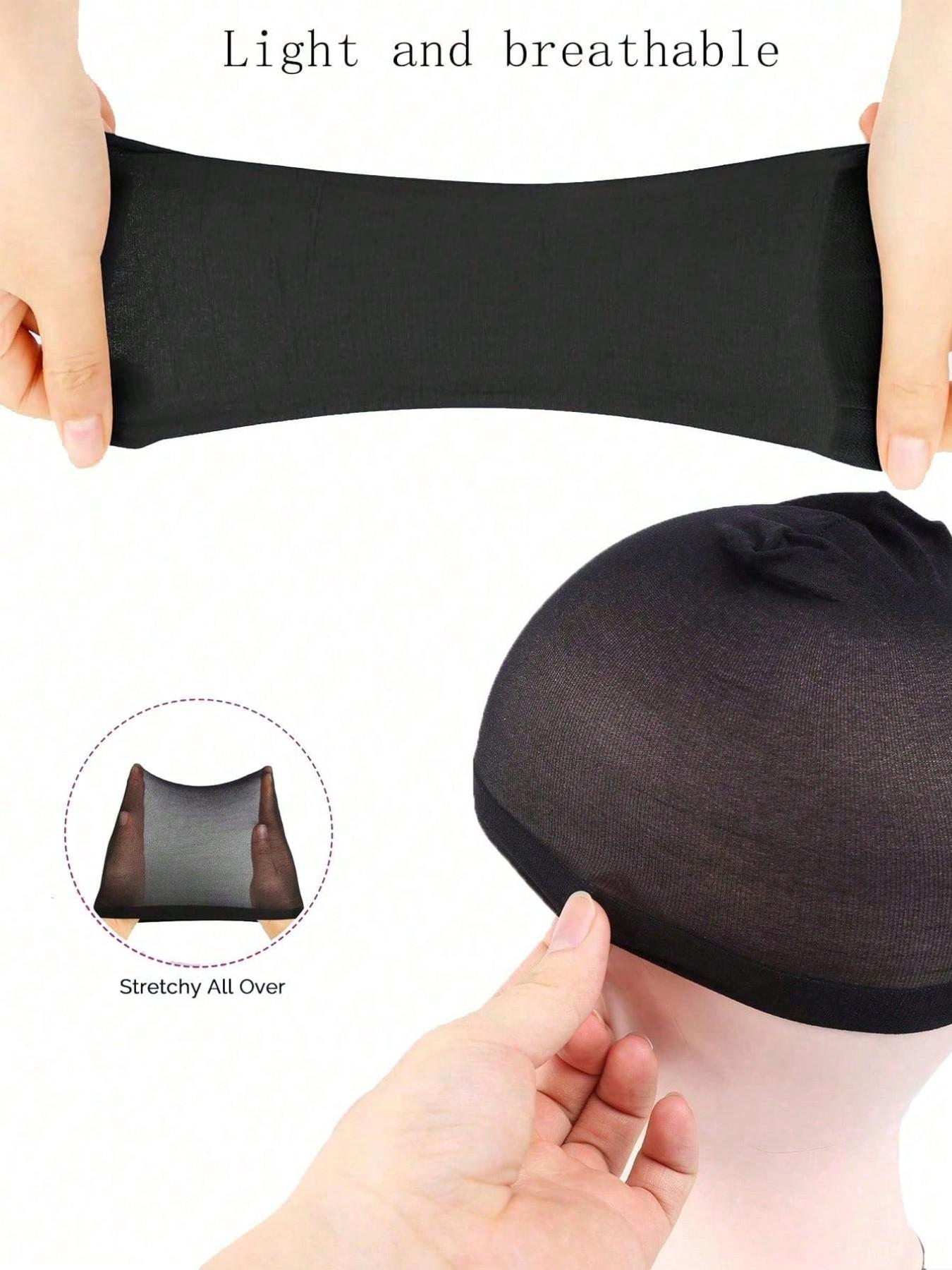 Wig cap, high elasticity, women's hair net wig net elastic net, closed-end hair net wig cap, wig elastic nylon wig cap women's and men's wig cap, suitable for parties, dress-up, wig tools