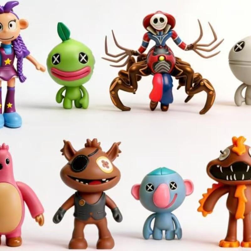 8-Piece Set Boba Tea Game Chapter Five Handmade Doll Model Collectible Figure, Unique Design, Perfect Gift for Fans