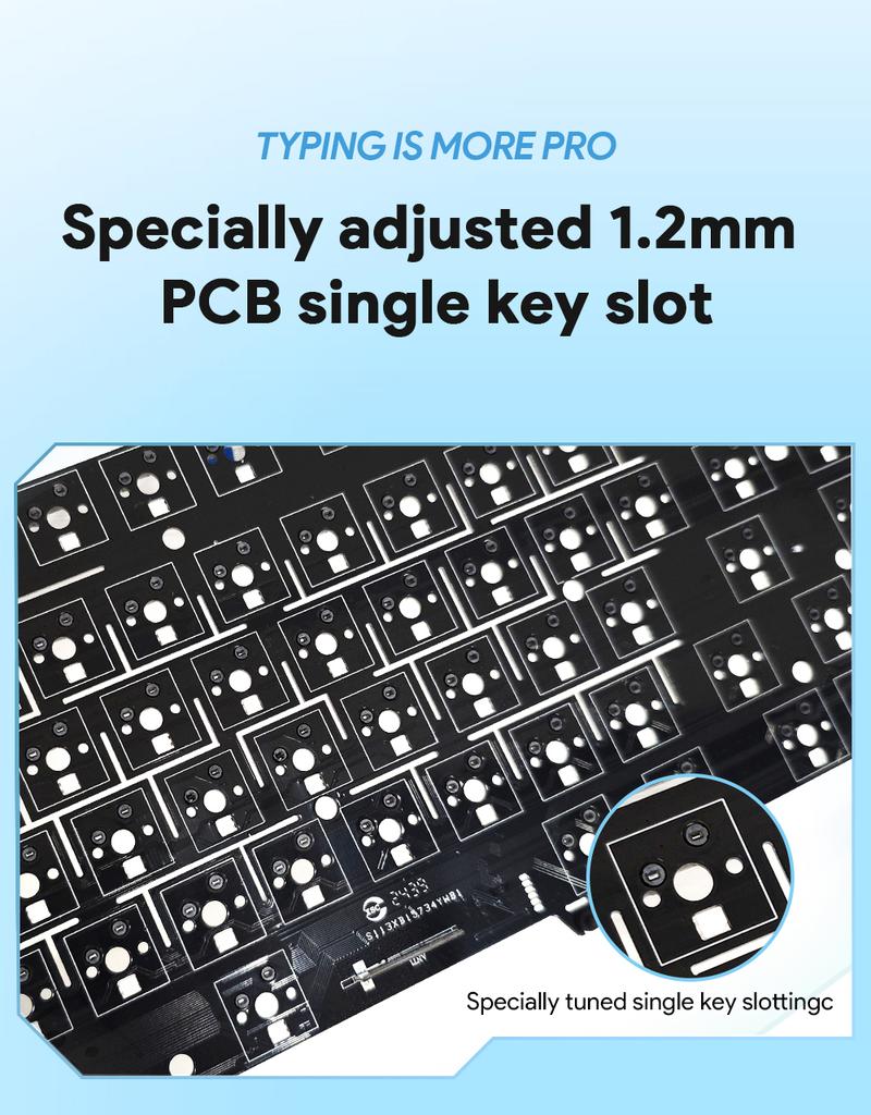 FURYCUBE F75PRO RGB Aluminium Mechanical Keyboard 75% GASKET Structure Bluetooth Gaming Keyboard