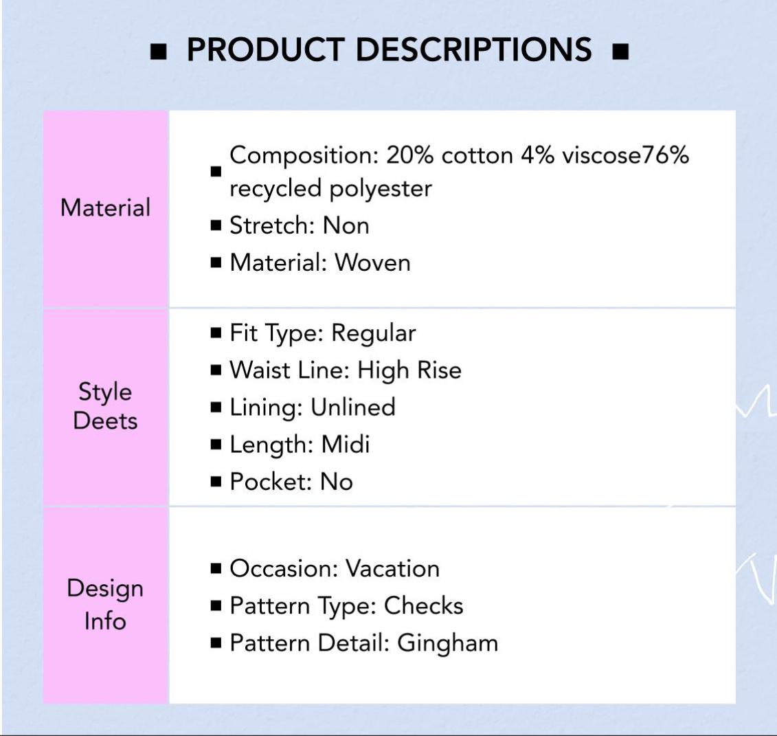 Cider [3 colors, size 0-26] Gingham V-neck Cami Top & High Rise Midi Skirt, Woven Sets for Office School Vacation, Summer Tartan Outfits for Women