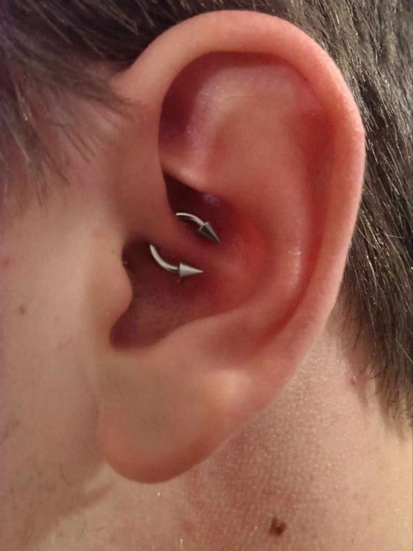 Men's Stainless Steel Ear Cuff, Waterproof Hypoallergenic Non-Fading, 21g 0.8mm U-Shaped Threaded Piercing Jewelry, Daily Wear Gift, Hypoallergenic Earrings