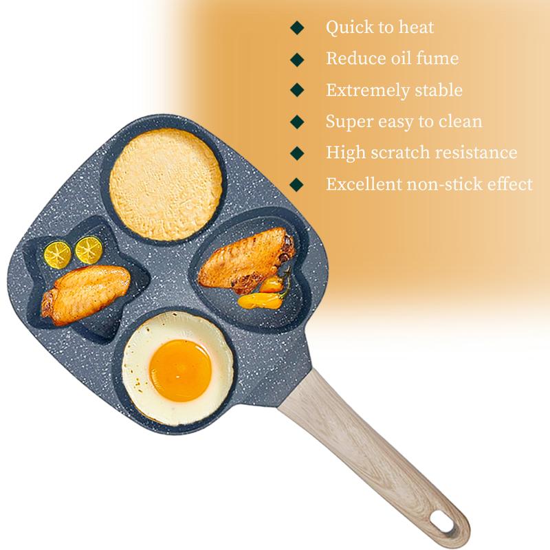 ABKOK Kitchen Cooking Egg Frying Pan, Non Stick 4 Cups Star Heart Shaped Egg Mold Skillet- Pancake Pan for Holiday, All Stoves Available Kitchen Gadgets ABKOK Kitchen Cooking Egg Frying Pan, Non Stick 4 Cups Star Heart Shaped Egg Mold Skillet- Pancake Pan for Holiday, All Stoves Available Kitchen Gadgets