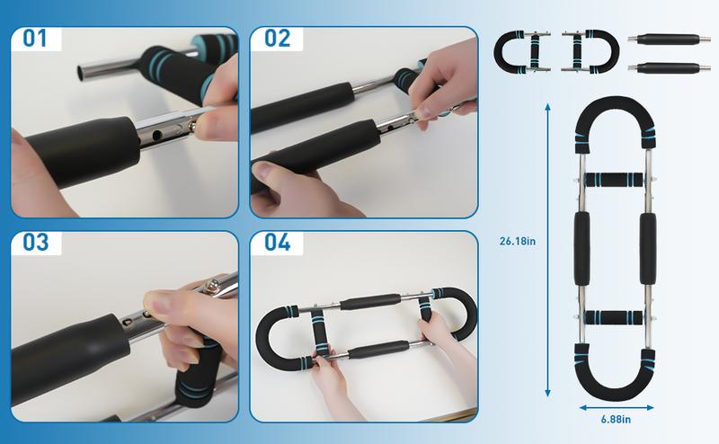 Cassaio Twister Arm Trainer for Men & Women ,Adjustable Resistance Chest Workout Equipment Home Gym with Detachable Design ,40lb-100lb Arm Chest Trainer Upper Body Exercise Equipment CA001