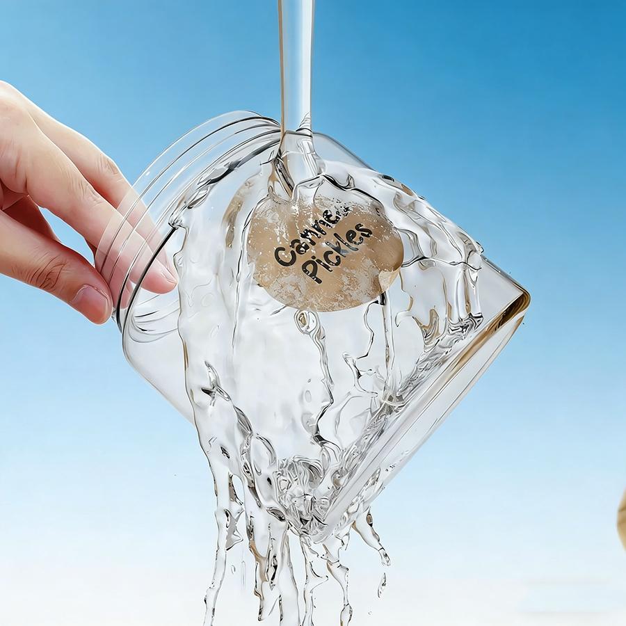 Dissolvable Kraft Mason Jar Labels (1 Roll, 500pcs), Ideal for Food Containers, Homemade Canning and Jam Storage, Christmas, Thanksgiving & Holiday Gift Option