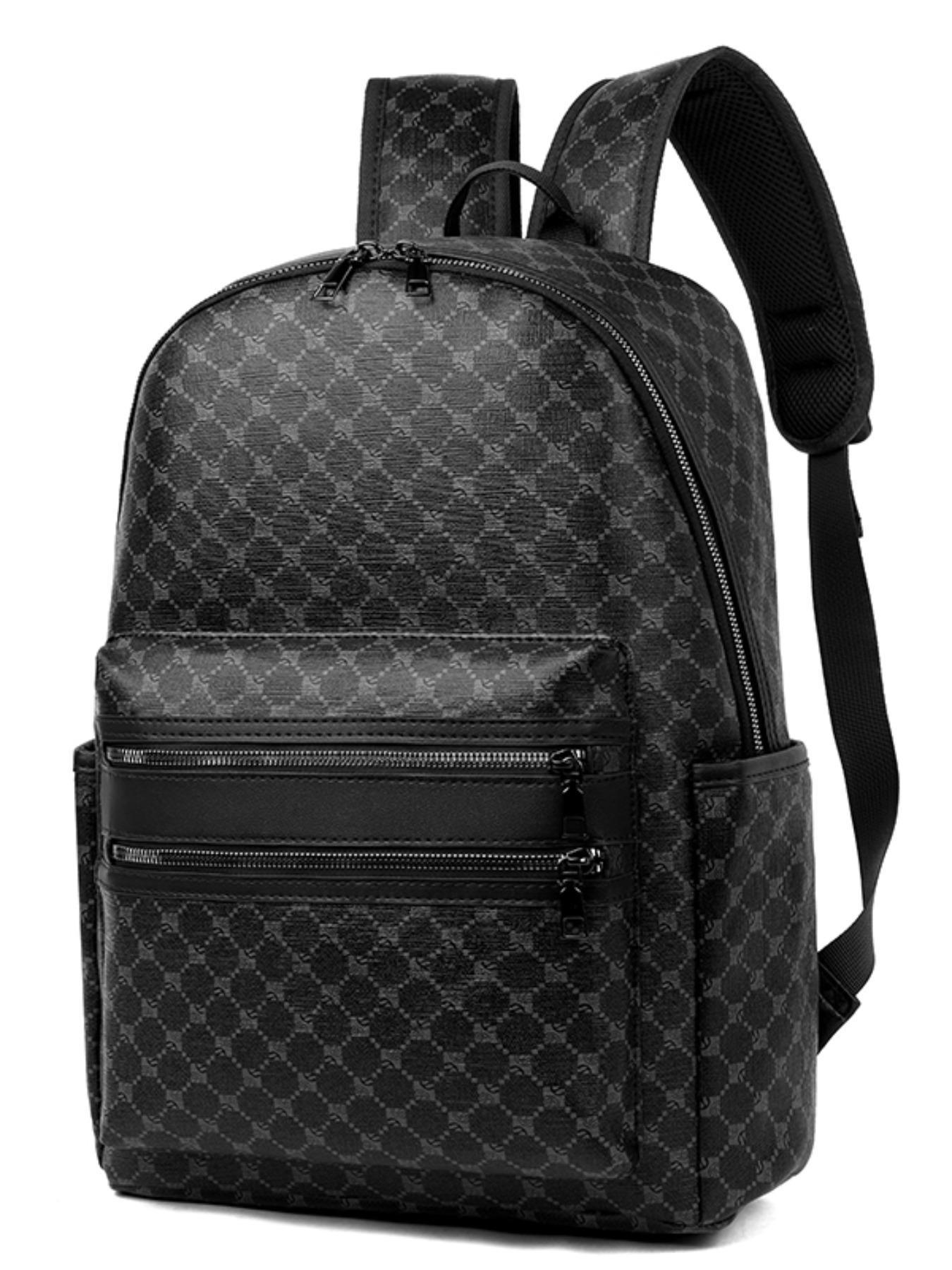 New Large Capacity Circle Pattern Backpack, Simple Fashion Casual Men's Backpack, Ideal for Students, Office Commute, Short Trips