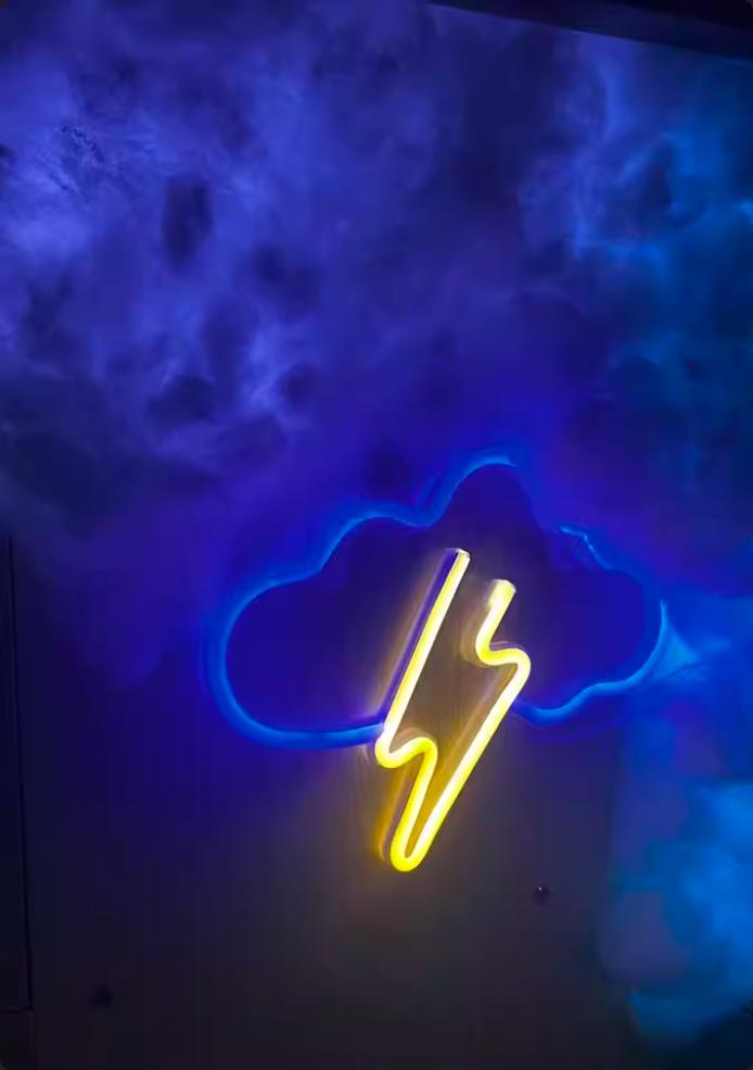 3D Thundercloud LED Light Cotton Lightning Cloud Colorful Atmosphere Night Light, DIY Creative Cloud Lights Gaming Room Garage Club Bar dj Party Light