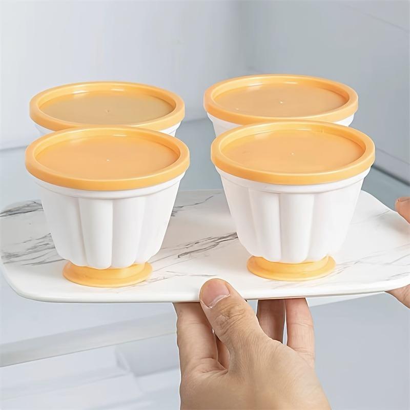 4pcs/set Pudding Molds, Mousse Cake Molds, Durable Baking Tools and Kitchen Gadgets, Perfect for Making Jelly, Panna Cotta, Custard and Chocolate Desserts Eid Al-Adha Mubarak