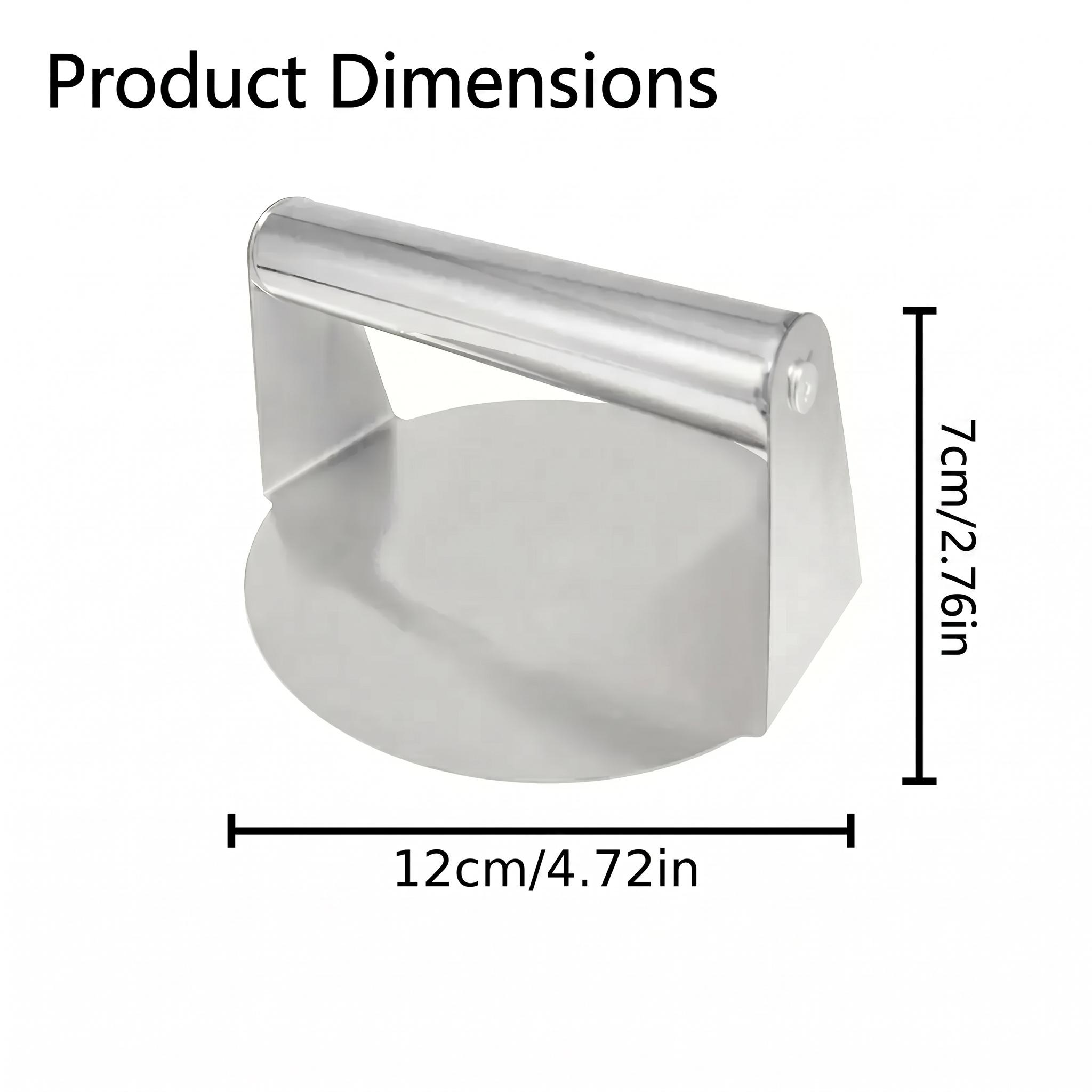 Stainless Steel Burger Press Meat Utensils, Non-Stick Hamburger Patty Maker with Ergonomic Handle & Flat Surface, Ideal for BBQ Home Kitchen Use-YY0