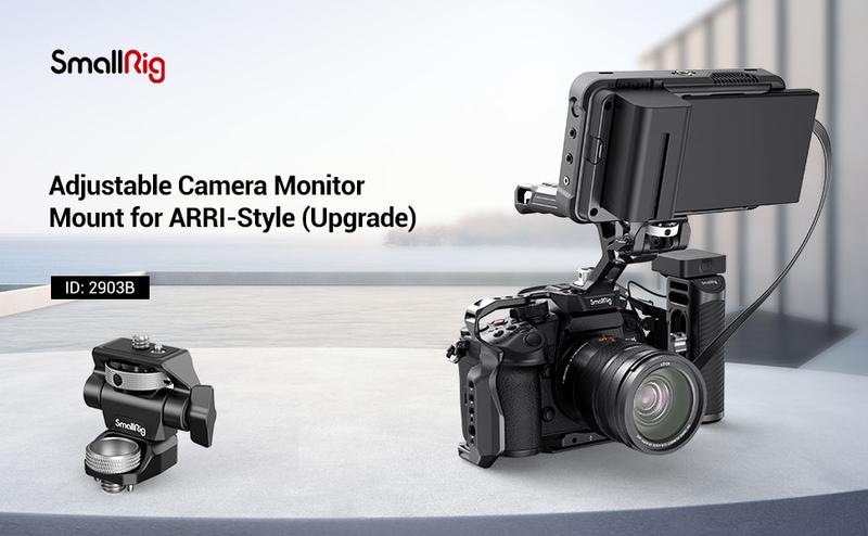 SmallRig Adjustable Camera Monitor Mount for ARRI-Style (Upgrade), 360° Swivel and 180° Tilt Monitor Holder Anti-Twist Support 5” and 7” Field Monitor- 2903B