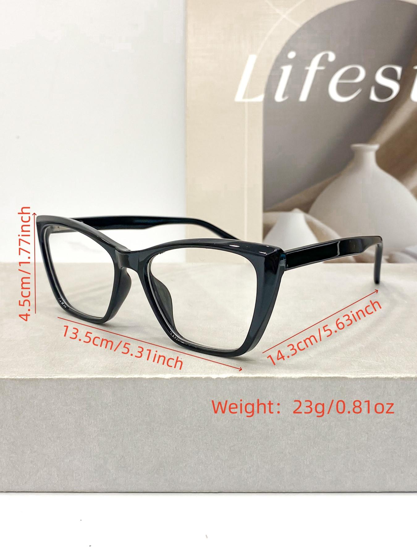New Cat Eye Fashion Glasses, Unisex Classic Versatile Simple Daily Photo Decoration Eyewear, Stylish Accessory for Men and Women