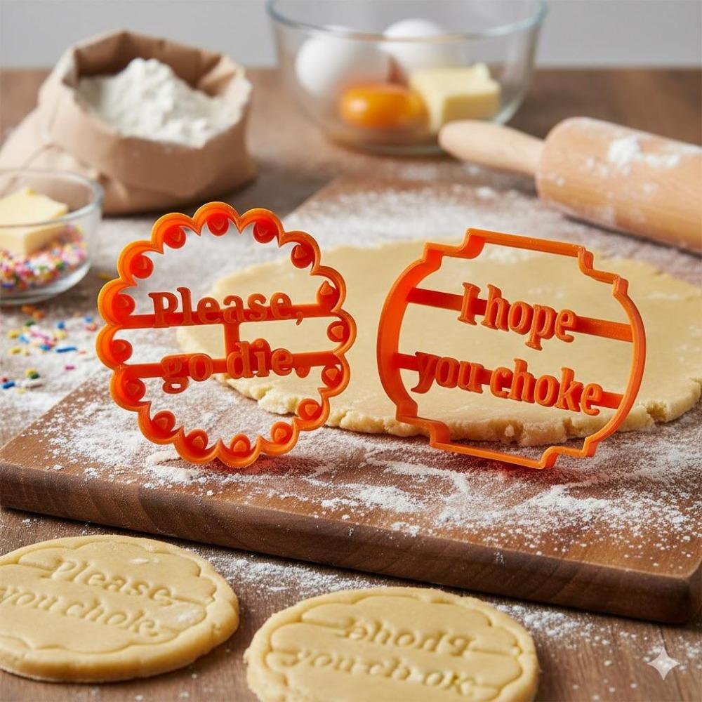Non-Stick Stackable Cookie Mold Set: Creative Baking Tools for Parent-Child Parties, Holiday Gingerbread Cutters with Message Designs, Beginner-Friendly Multi-Use Kit for Festive Baking & Easy Storage