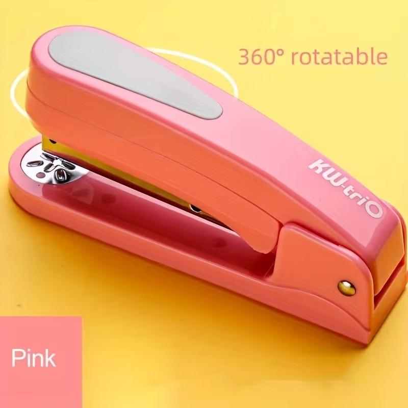 360 Rotatable Stapler, Uses 24/6 Staples, Effortless Long Stapler, School Paper Staplers, Office Bookbinding Supplies