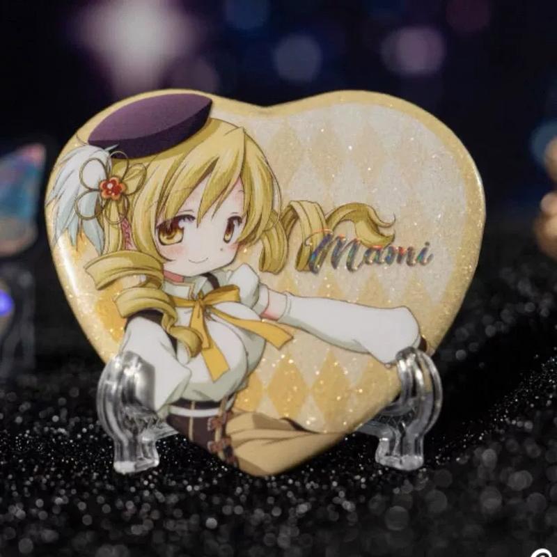 Anime Puella Magi Madoka Magica Kaname Madoka Cosplay Brooch Metal Heart Badge Tomoe Mami Backpack Pins Accesorios