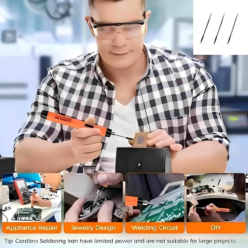 3PCS USB Soldering Iron Tip, Horseshoe Tip, Round Tip, Welding Tip, Integrated Heating Core, Parts