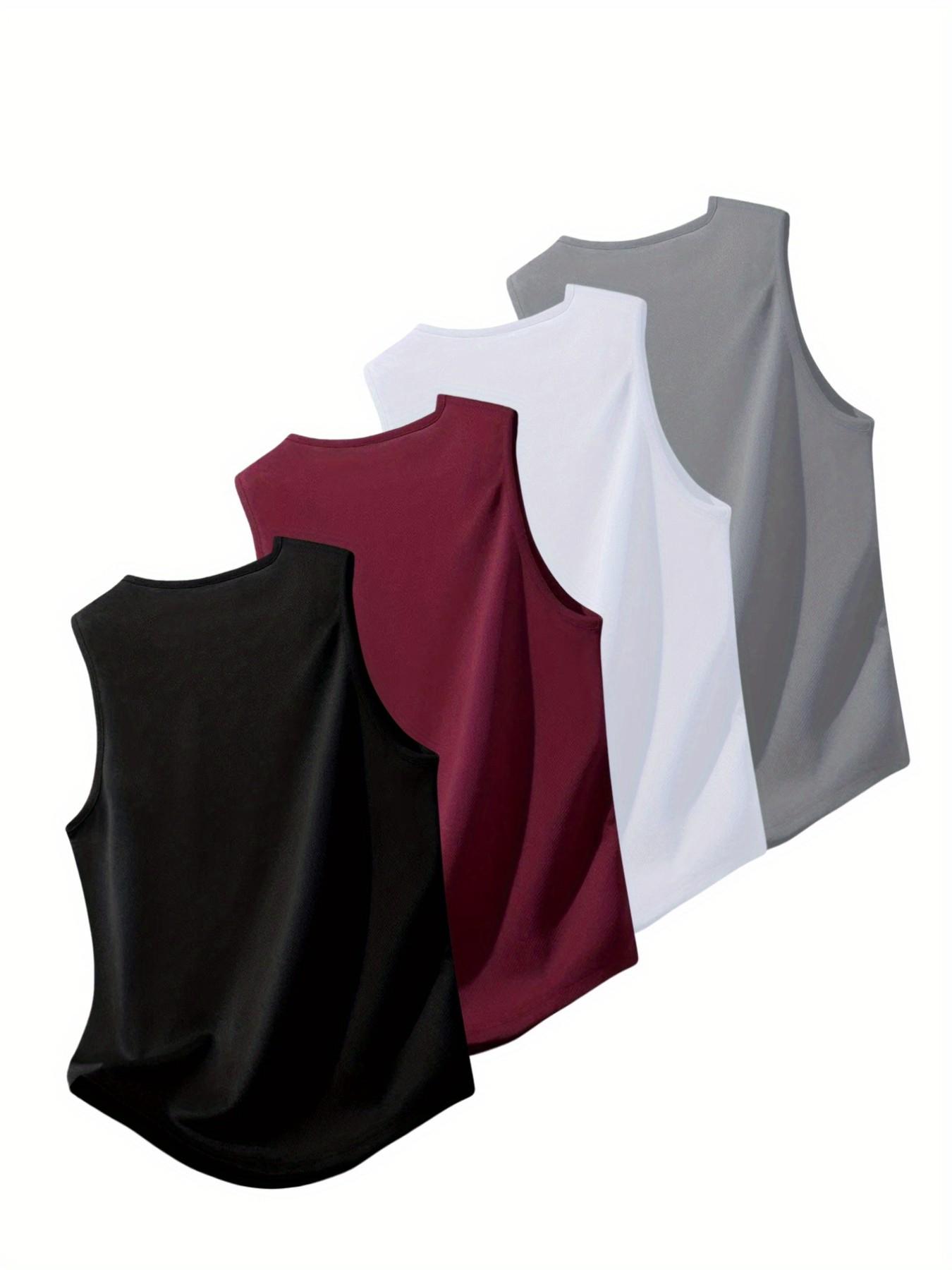 Men's Sport Sleeveless T-Shirt Set, Quick-Dry Breathable Usa Flag Print, Casual Gym Wear for Running Swimming All Seasons, Active Sportswear, Athletic Sports Clothing, Dry Fit Shirts