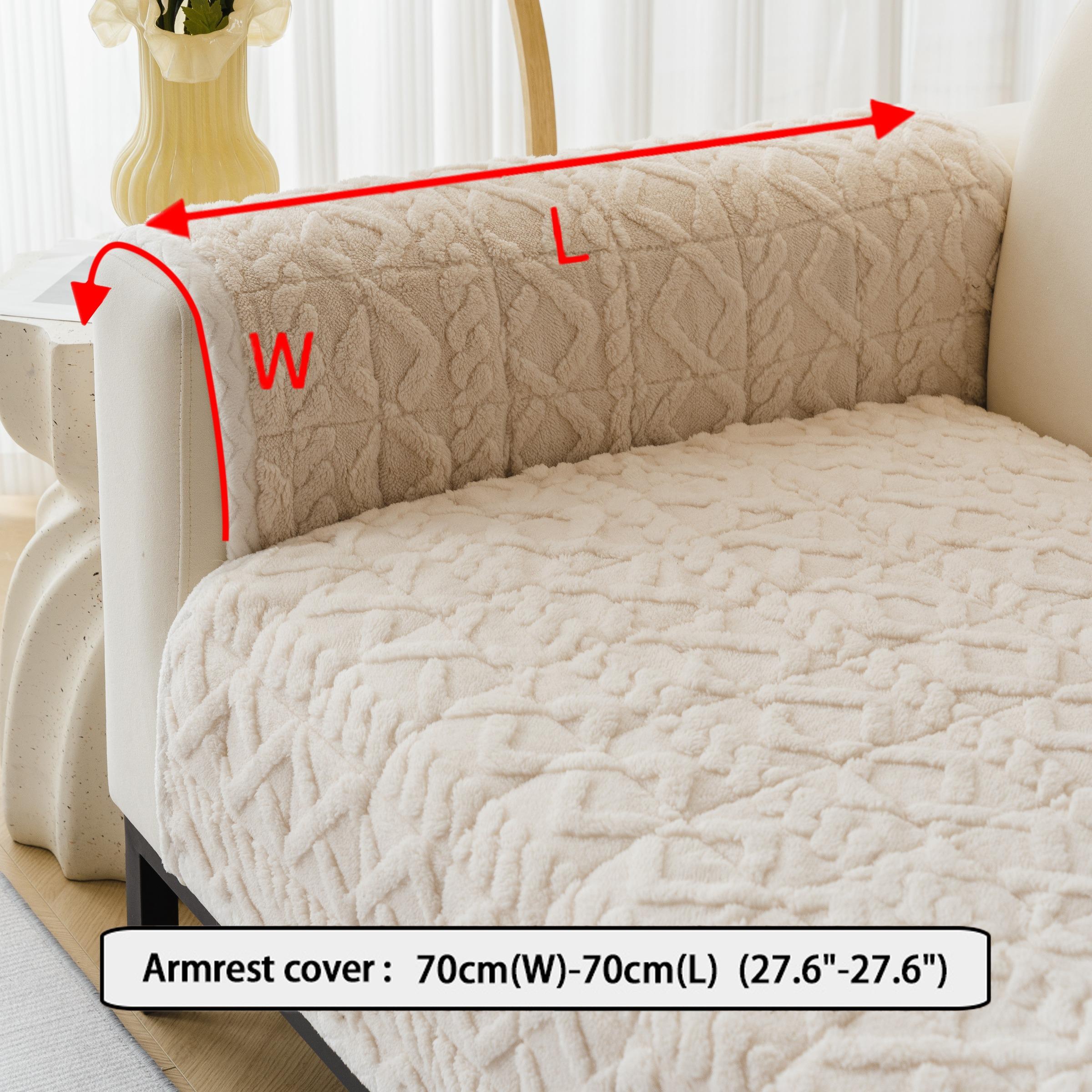 Simple Solid Velvet Sofa Cushion, European Style Soft Sofa Pad, Durable and Fashionable Furniture Accessory, All-Season Couch Protector