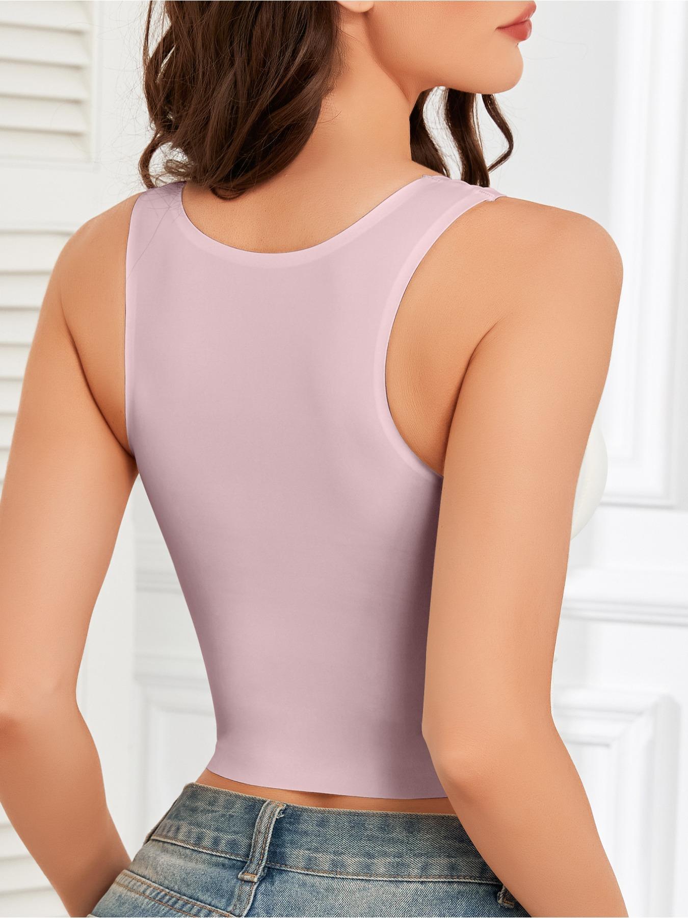 1/5PCS Women's Seamless Wireless Bra, Full Coverage Plunge Design, Medium Support, Contrast Mesh Lining, Casual Daily Wear, Perfect for Dates & Parties,Christmas gifts, Valentine's Day gifts