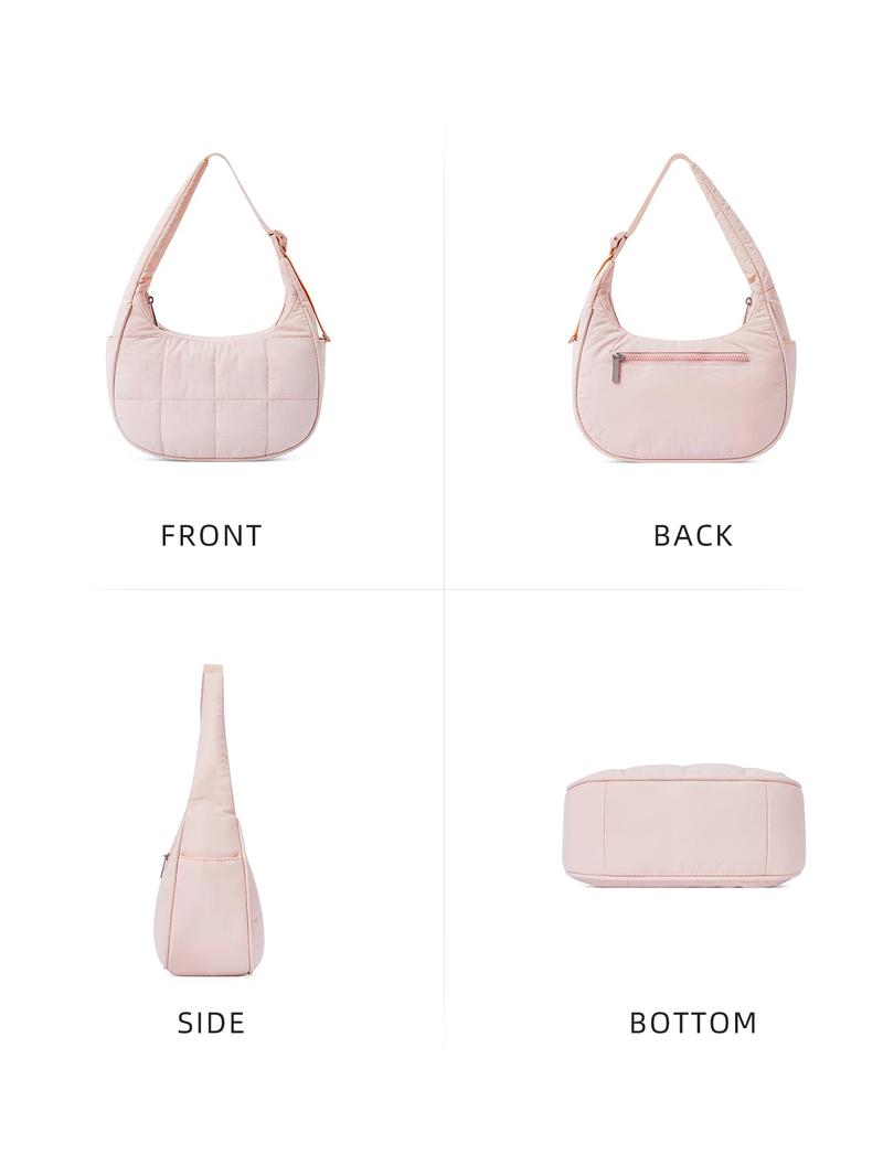 Women's Solid Color Quilted Shoulder Bag, Fashionable Large Capacity Underarm Bag for Daily Used, Casual Trendy Versatile High-quality Daily Commuting Bag