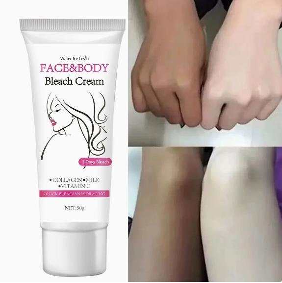 Face and Body Brightening Cream, Lightweight Milky Moisturizing - for face, neck, underarms, joints, etc. Gentle formula with brightening, hydrating and moisturizing benefits. Suitable for men and women. 50g/1.76oz