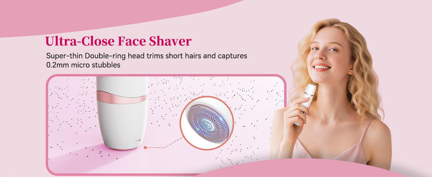 MAXROOM 3-in-1 Body Hair Trimmer for Women, 10-Minute for Full-Body Hair Removal, Painless Trimming for Bikini, Face, Underarms, Legs, IPX6 Waterproof&Easy Cleaning, Ceramic Blade, Gifts for Her