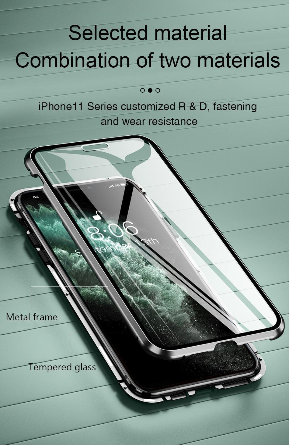Anti Spy peeping Privacy Glass + Metal Magnetic Adsorption Case For iPhone 16 15 14 Plus 13 12 Mini 11 Pro X XS Max XR Cover Anti Spy peeping Privacy Glass + Metal Magnetic Adsorption Case For iPhone 16 15 14 Plus 13 12 Mini 11 Pro X XS Max XR Cover