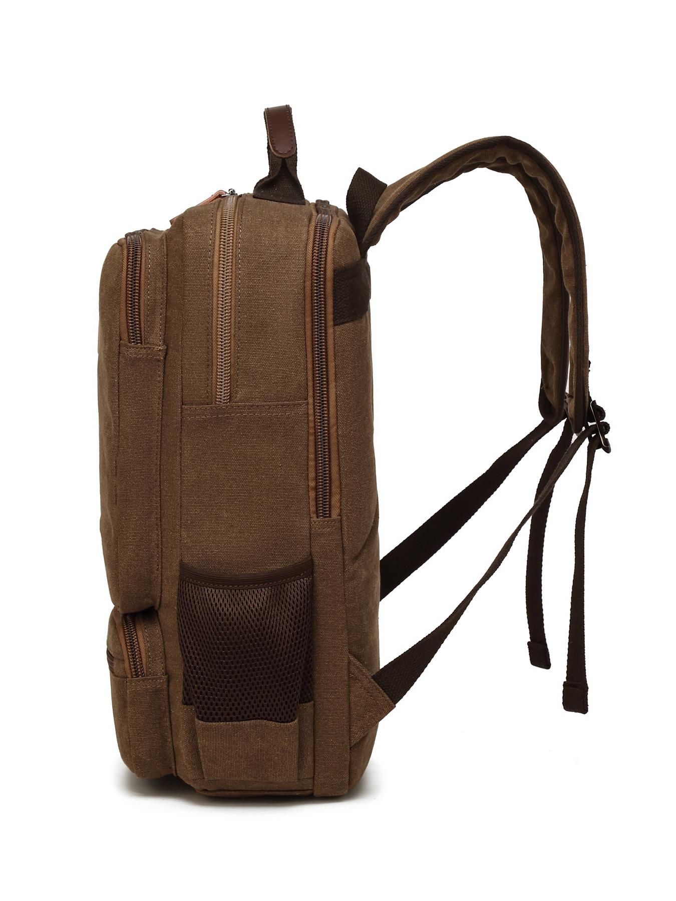 Canvas, Large Capacity, Multiple Pockets, Durable Design, Suitable for Students and Daily Use, Casual Style, Backpack for School