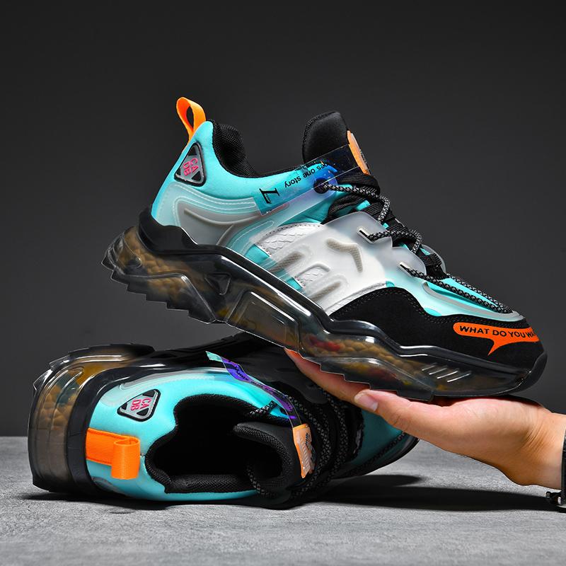 Men's Popcorn Sole Shoes, Lightweight Shock Absorption, All-Season Sport Casual Sneakers, Comfortable and Versatile Footwear