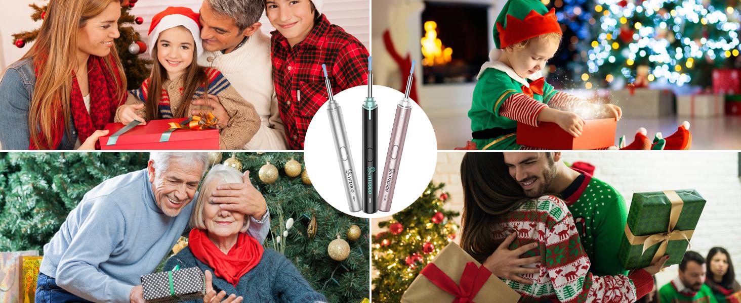 [Visual Ear Pick] Visual Ear Pick with Camera And Light | 6 Ear Spoon Covers, 8pcs Ear Spoon Set for Earwax Removal Tool, Safe And Comfortable Cleaning Ears, Suitable for All Mobile Phones