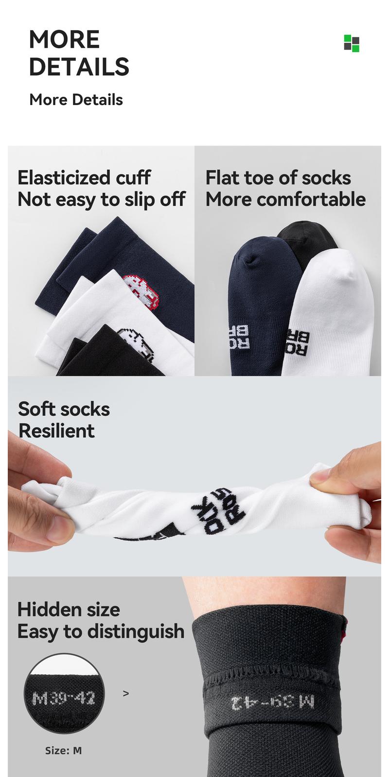 ROCKBROS Breathable Cycling Socks for Men Women Comfortable, Durable and Stylish