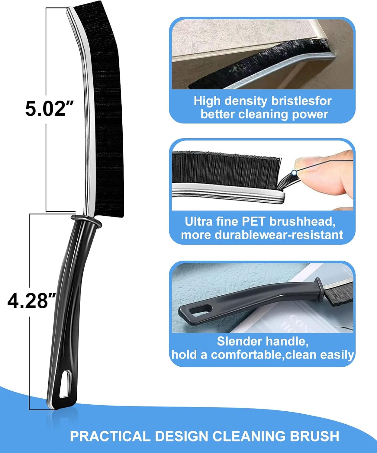 Mother's Day Gift-5 Pcs Crevice Cleaning Brush Hard Bristle Brush Multifunctional for Bathroom Kitchen Crevice Cleaning Tool Mother's Slay