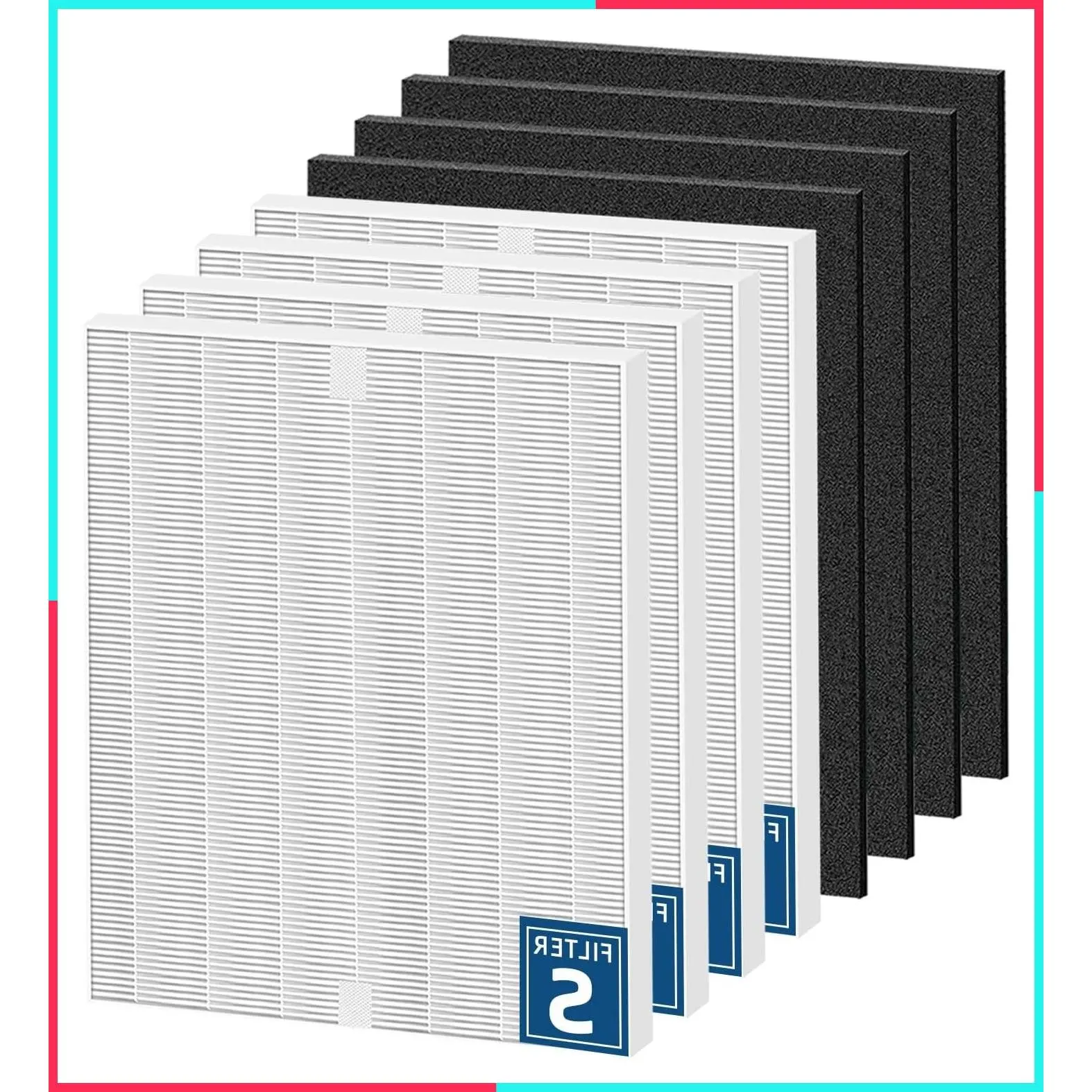 8-Pack C545 Replacement Filter S Compatible with C545 Air Purifier, Replaces Parts 1712-0096-00 and 2522-0058-00