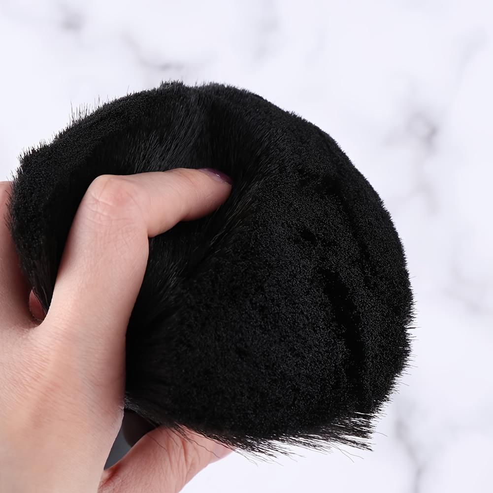 Professional Barber Neck Duster Brush, Hair Cutting Sweep Brush, Salon Styling Hairbrush Tools, 1pc Black Hair Cleaning Brush for Hairdressers, Antistatic Barber Shop Neck Dusting Brush