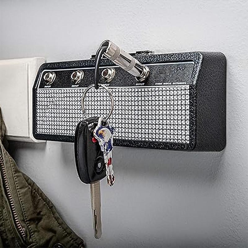 【FaddishDeal】Guitar Amp key holder includes 4 guitar socket keys and 1 wall mounting kit | Quick and easy installation | keychain charm Design Classic