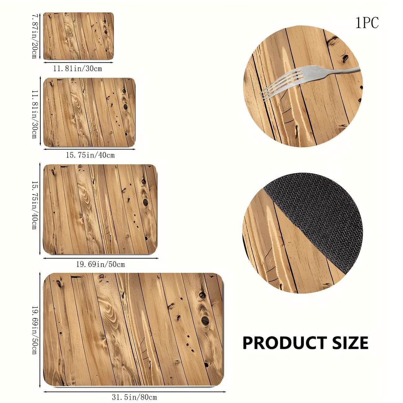 Multi-Functional Kitchen Bar Coaster, Vintage Wood Letter Print Rubber Mat, Easy Clean, Waterproof, Non-Slip, Durable, Home Decor