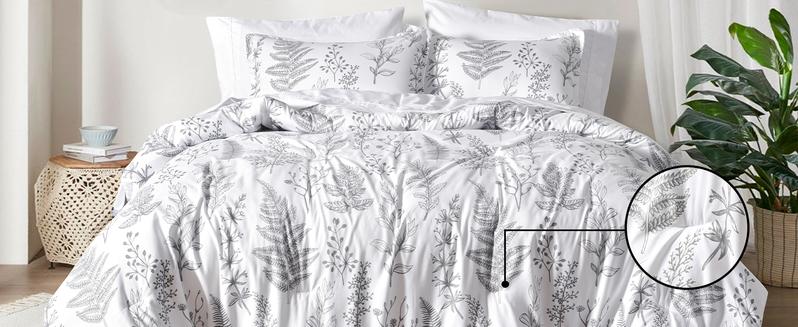 PHF 7/3 counts/set Comforter Set, Reversible Botanical Bedding Set Includes Comforter, Pillow Shams, Flat Sheet, Fitted Sheet, and Pillowcases, Gifts PHF 7/3 counts/set Comforter Set, Reversible Botanical Bedding Set Includes Comforter, Pillow Shams, Flat Sheet, Fitted Sheet, and Pillowcases, Gifts