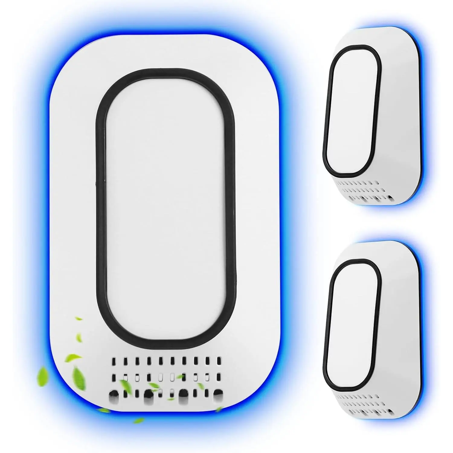 Plug in Air Ionizers 3-Pack, Negative Ion Air Purifier with Ice Blue Light, 2W Ultra-Low Energy Ionic Air Purifiers for home Bedroom Office Bathroom(3)