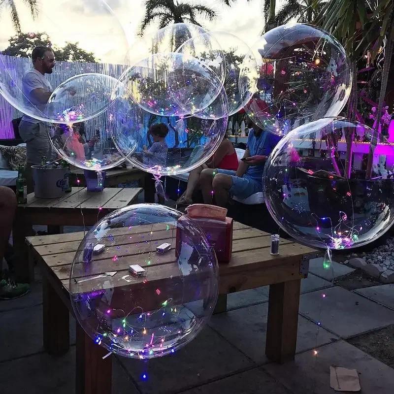 10pcs Transparent Popo Bubble Balloon Transparent inflatable helium balloon bounce out blitz Wedding birthday party decoration