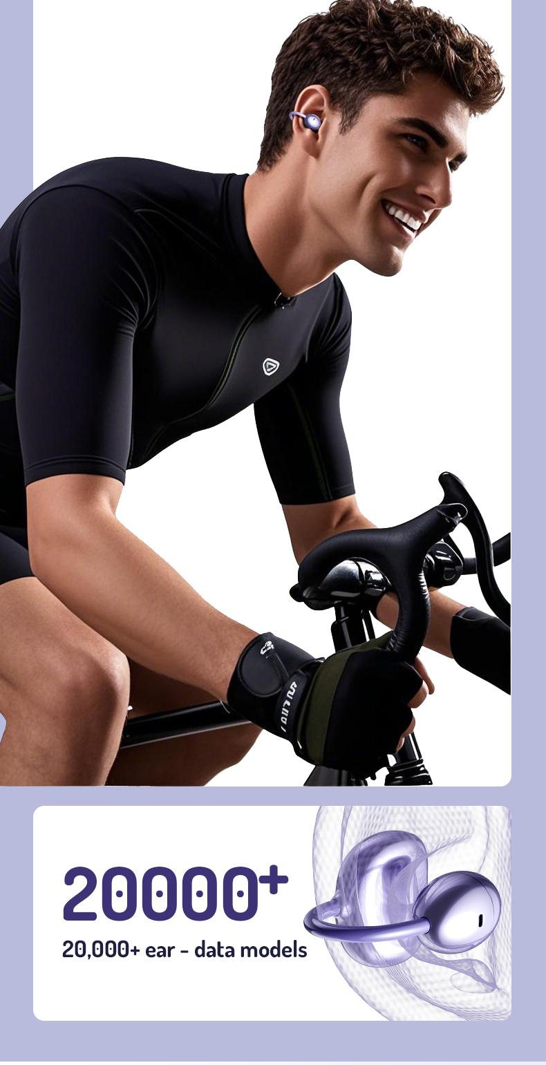 MINISO MS192 Clip on Earbuds Open Ear Wireless BT 5.4 Headphones with Mic and APP, 48H Play, Noise Cancelling, Waterproof, Sports Ear Buds, Comfortable for Ears & Glasses Wearers, Workouts Electronic Audio Headset