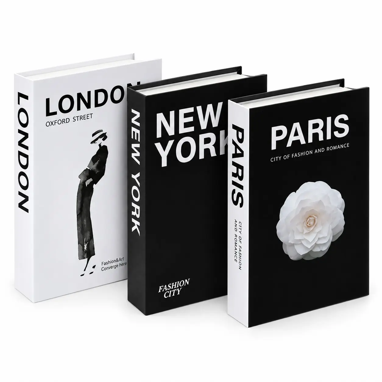 3-Piece Foldable Decorative Book Set, Modern Faux Books for Shelf, Coffee Table and Home Decor, Stylish Ornament for Living Space, Home Decor Ornaments